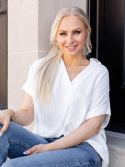 tonal stripe blouse