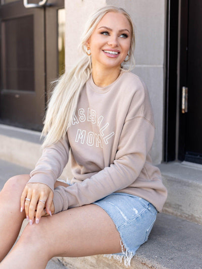 neutral baseball mom shirt