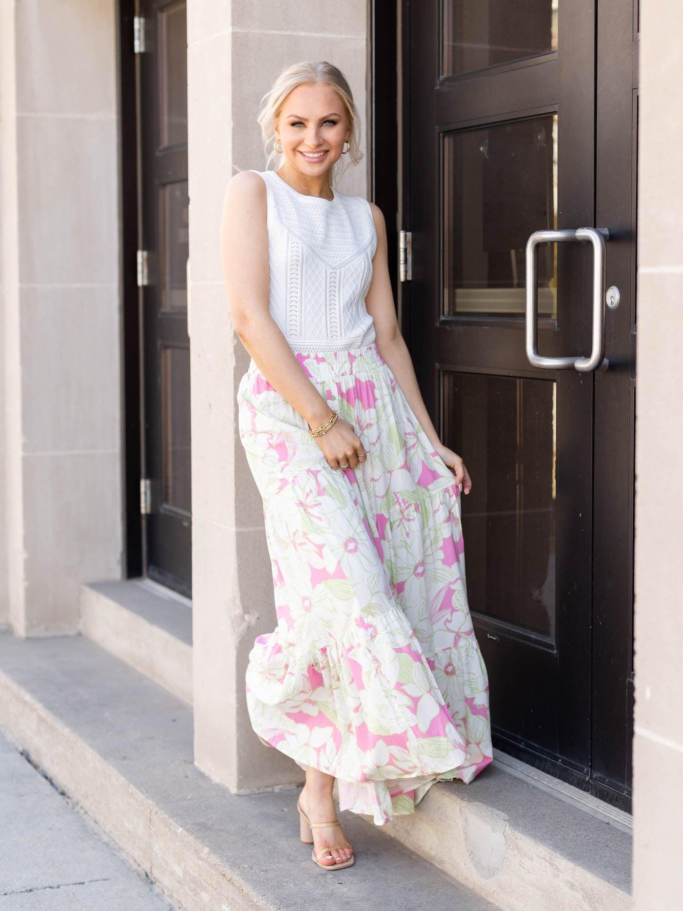 floral skirt