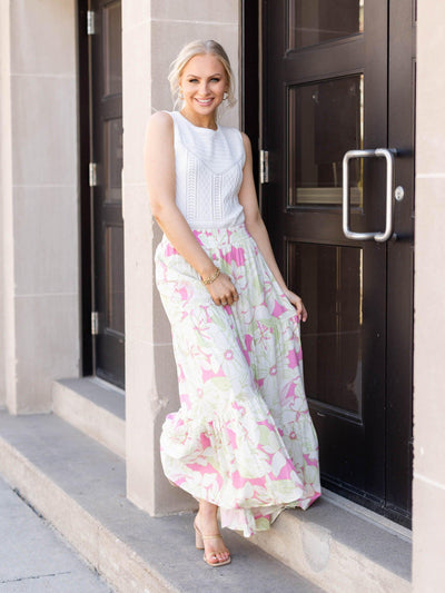 floral skirt