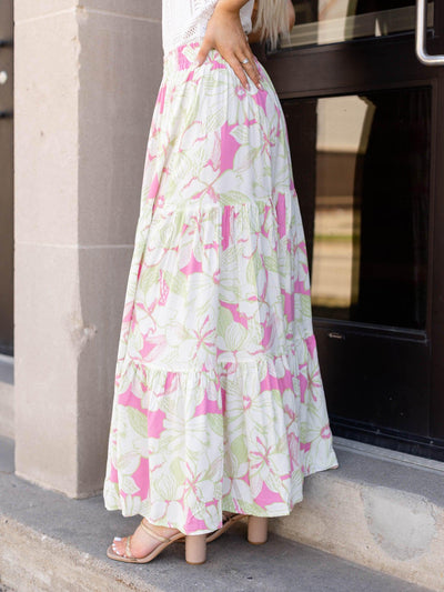 button accent skirt