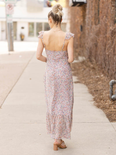 overlapped floral maxi