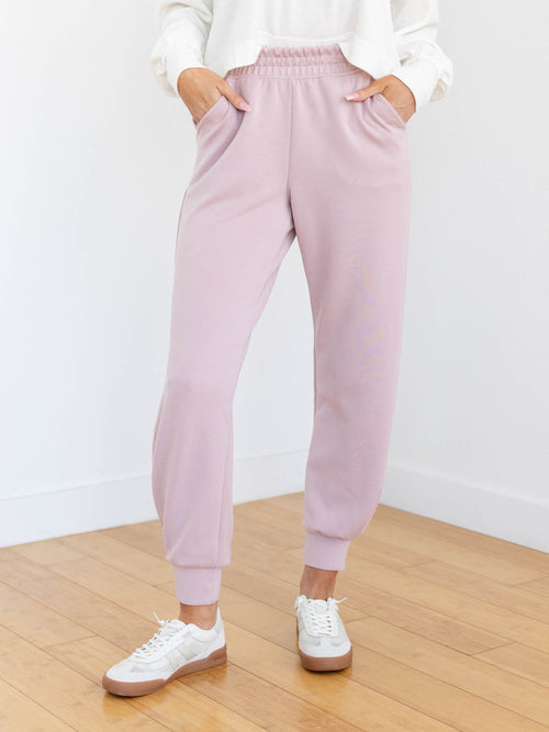light pink soft jogger pants
