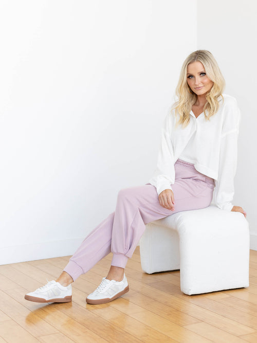 light pink soft jogger pants