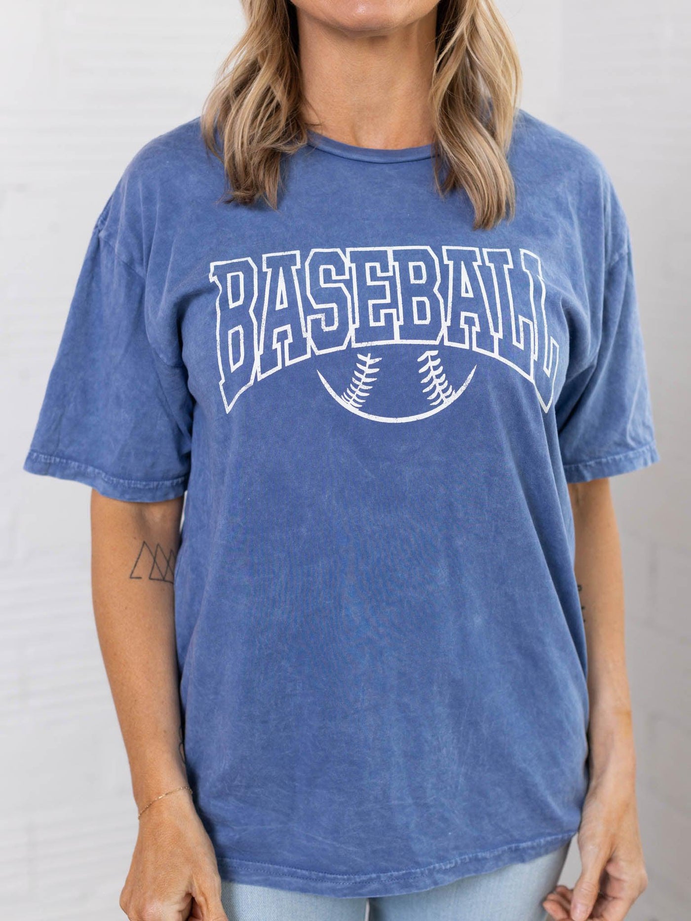 vintage washed colored sports tee