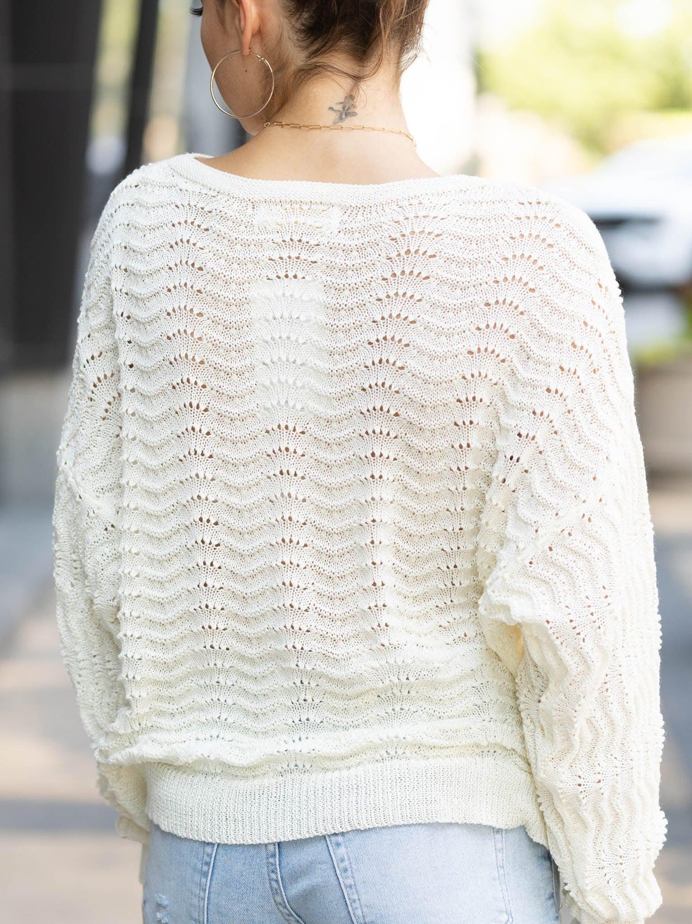 knit cream sweater