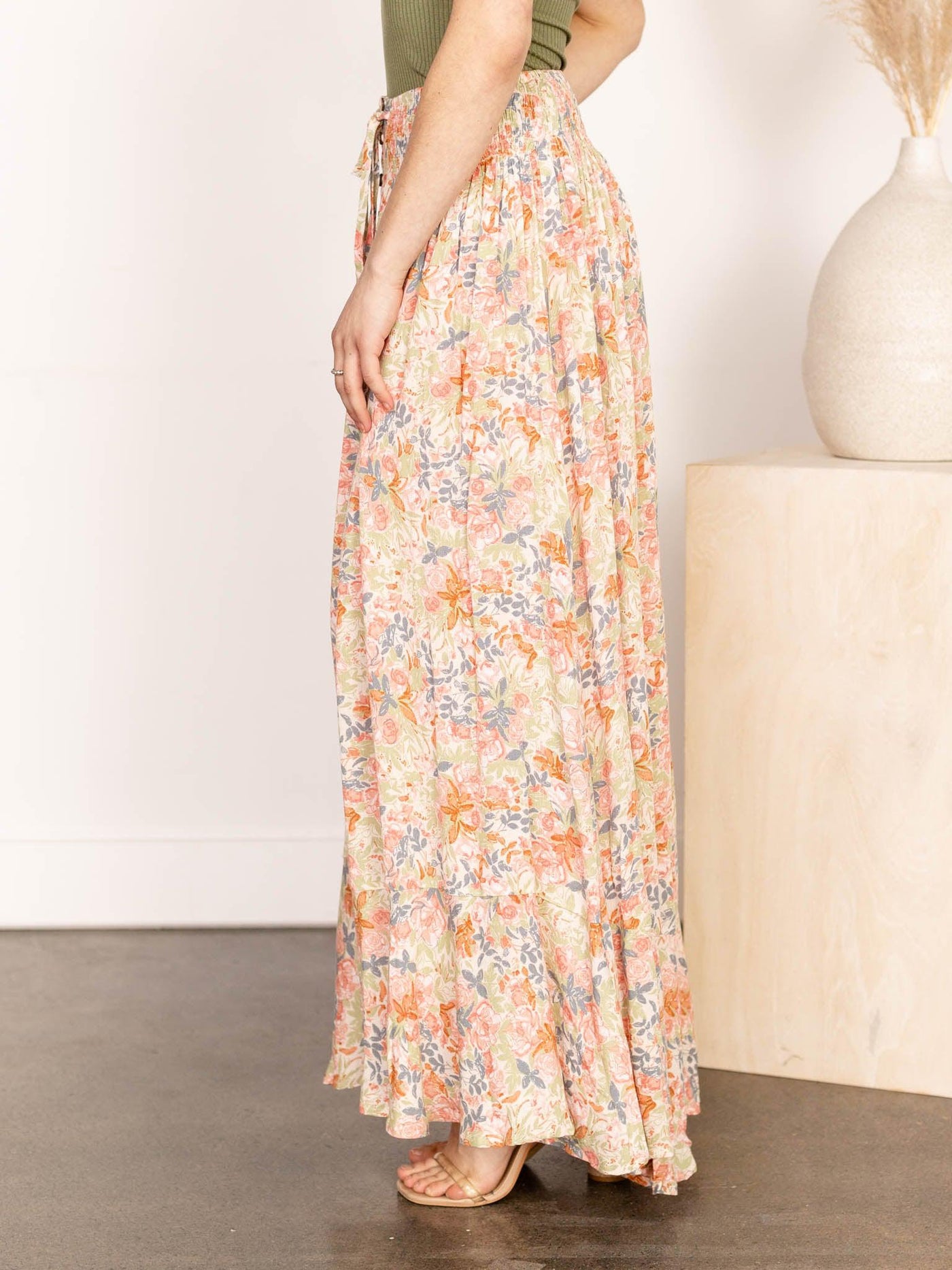 colorful maxi skirt
