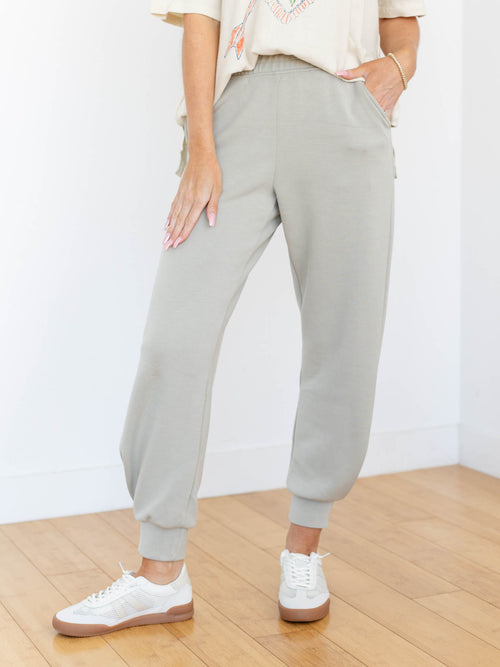 light sage green soft jogger pants