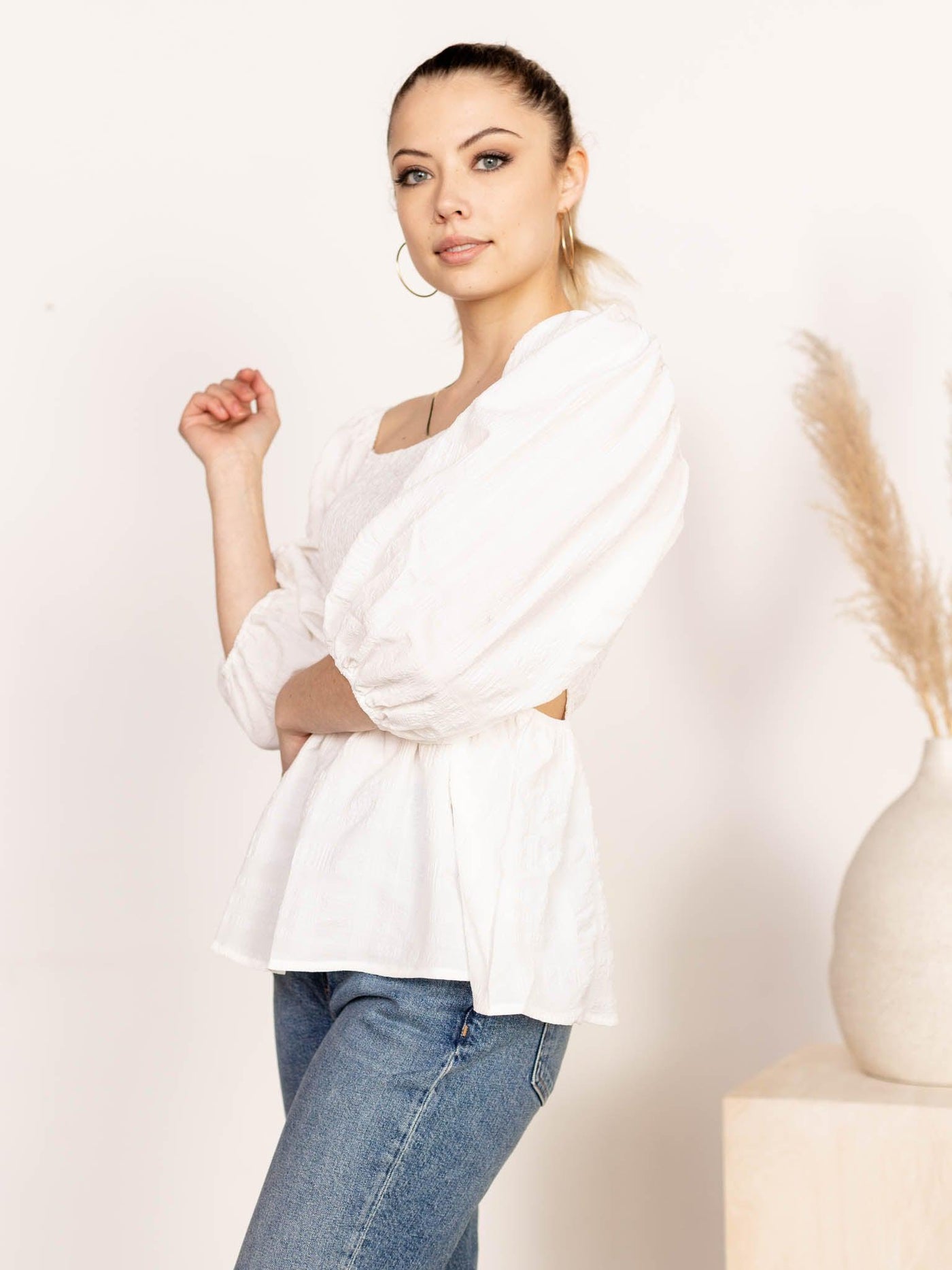 peasant white blouse