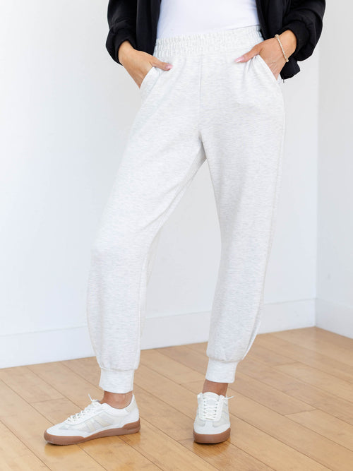 light heather gray soft jogger pants