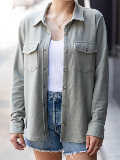 ribbed shacket