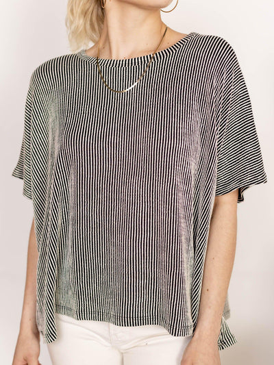 textured stripe top