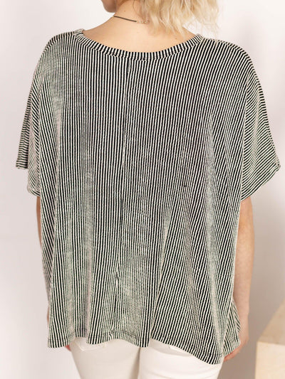 oversize stripe top