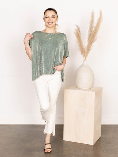 stripe boxy tee