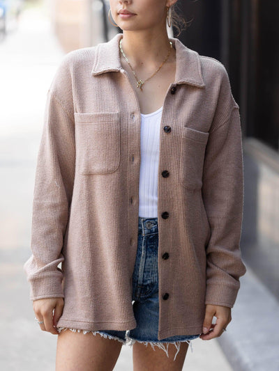 thread and supply ribbed jacket