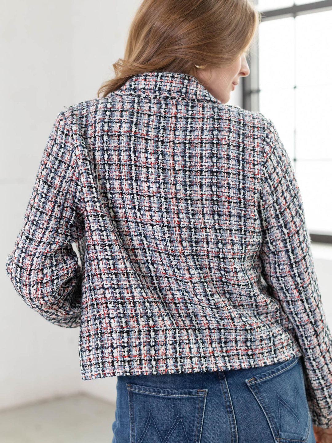 tweed cropped blazer