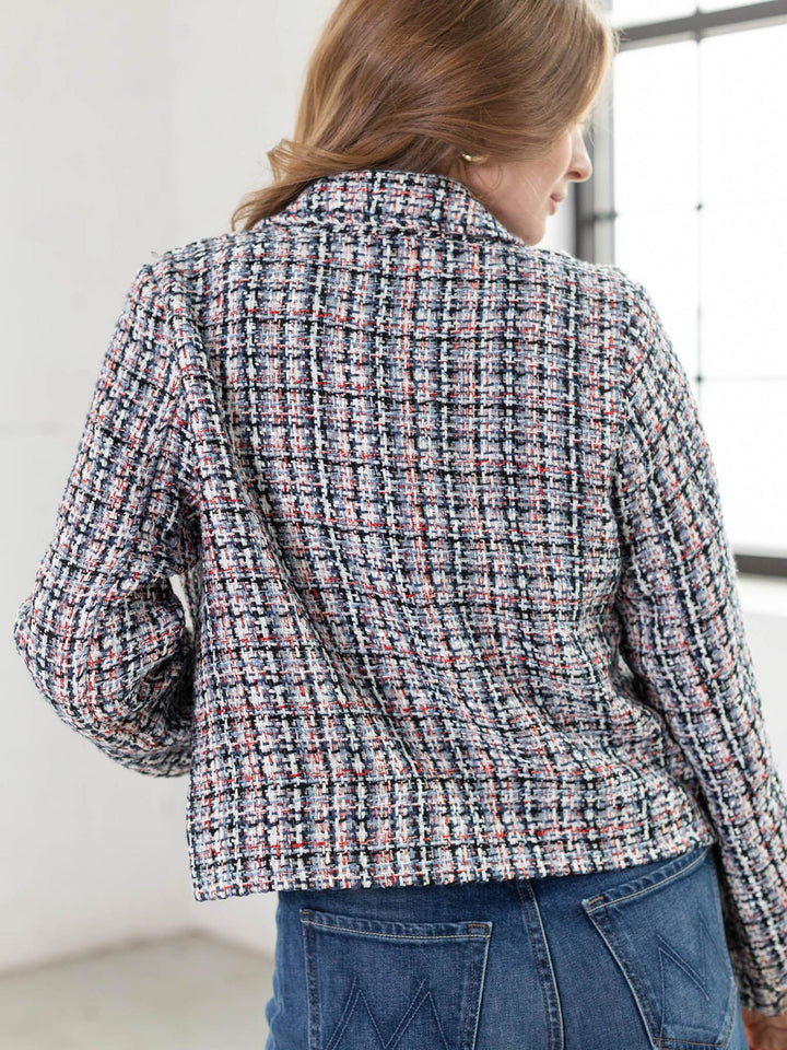 tweed cropped blazer