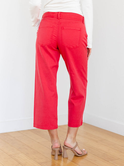 red belted cropped pants