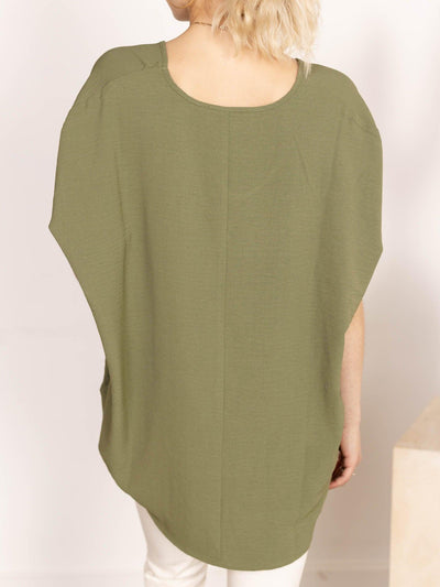 oversized woven blouse