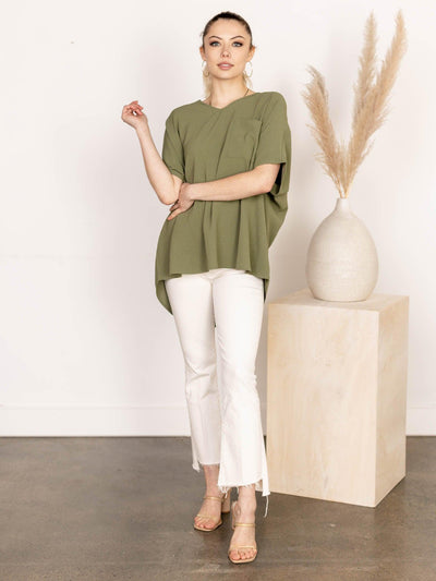 green relaxed shirt