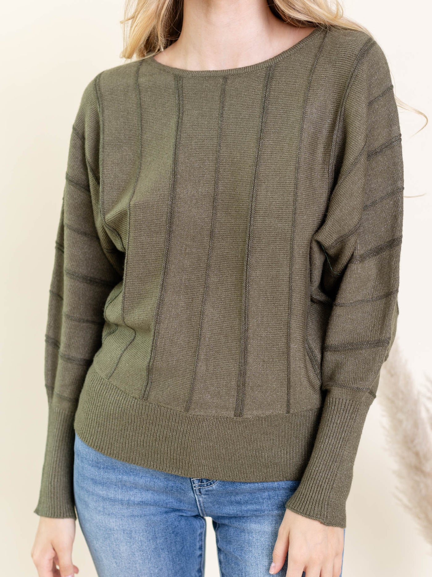 textured stripe sweater
