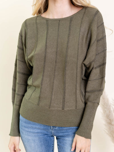 textured stripe sweater
