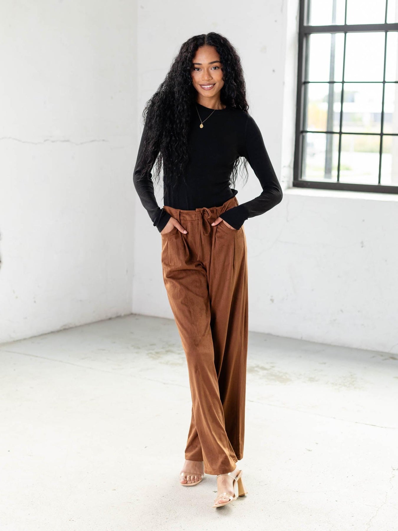 Pantalon Femme STEVE MADDEN Eddie Crochet Safari Beige Taille M