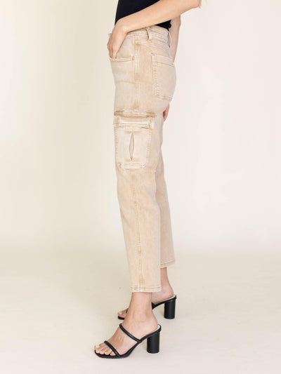 cropped cargo denim