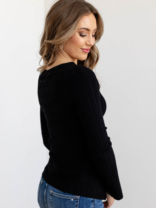 fitted half button cardigan