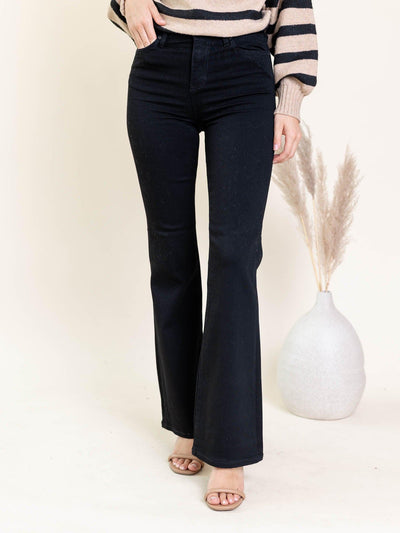 black bootcut denim
