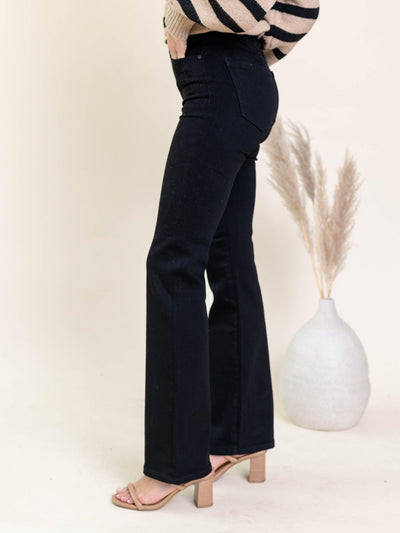 high rise black jeans