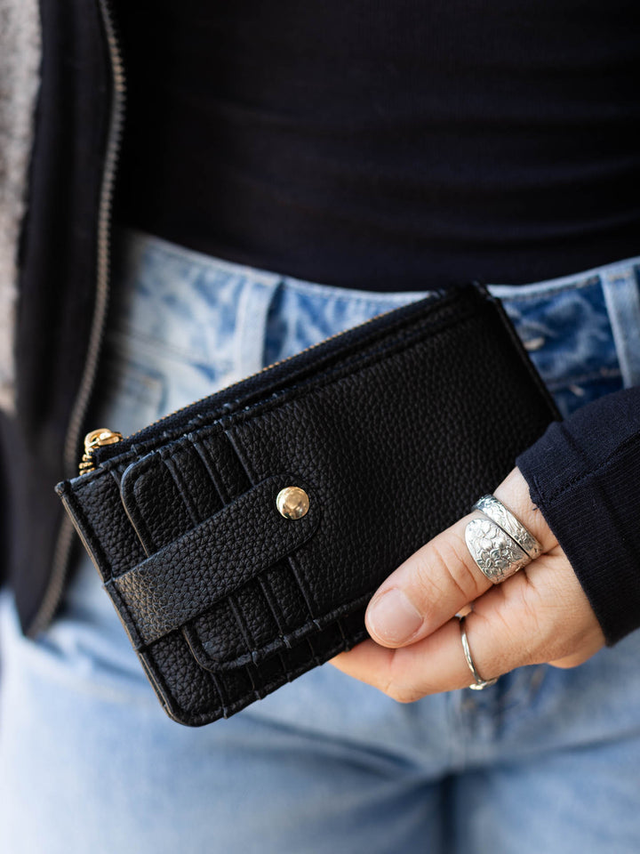 black card holder wallet