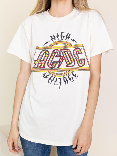 distressed band tee