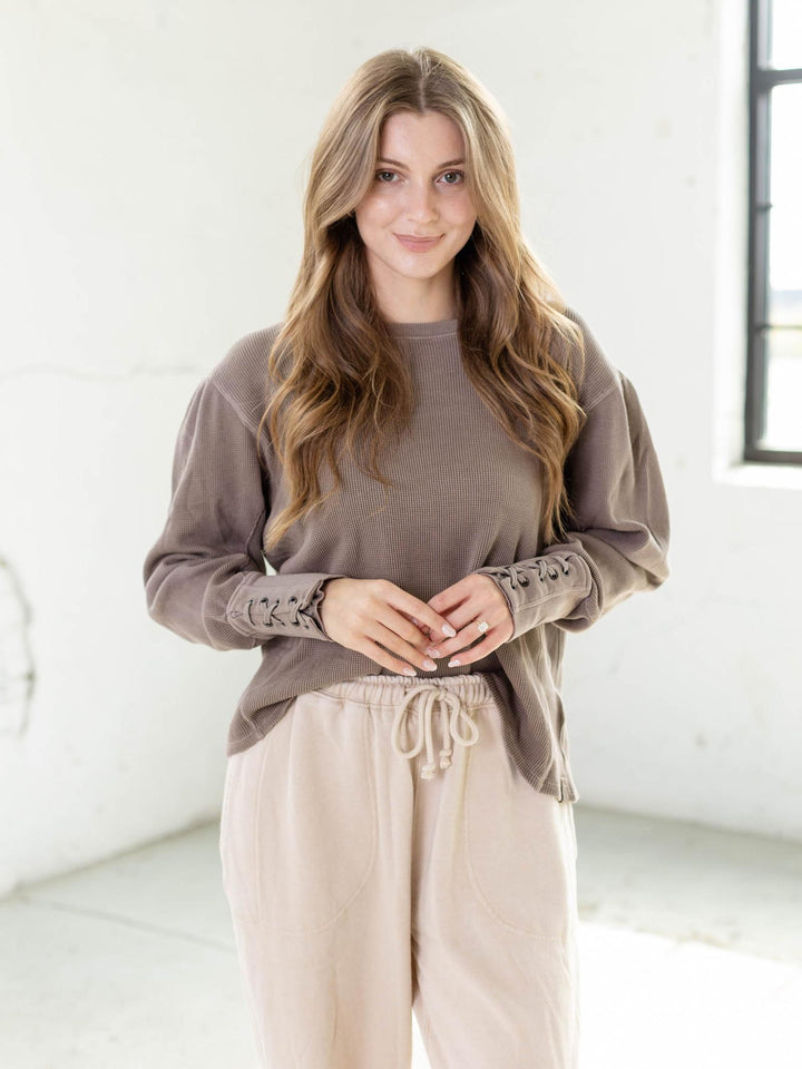 neutral mocha thermal top