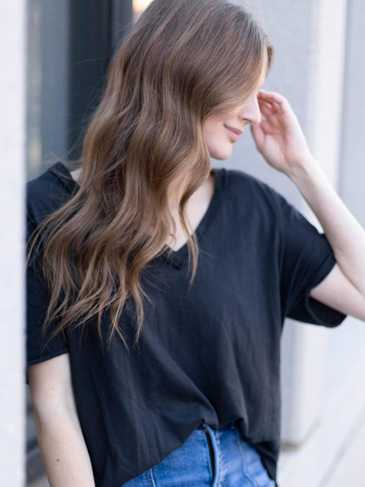 Free People Nina V-Neck Tee