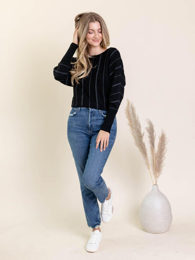 tonal textured sweater