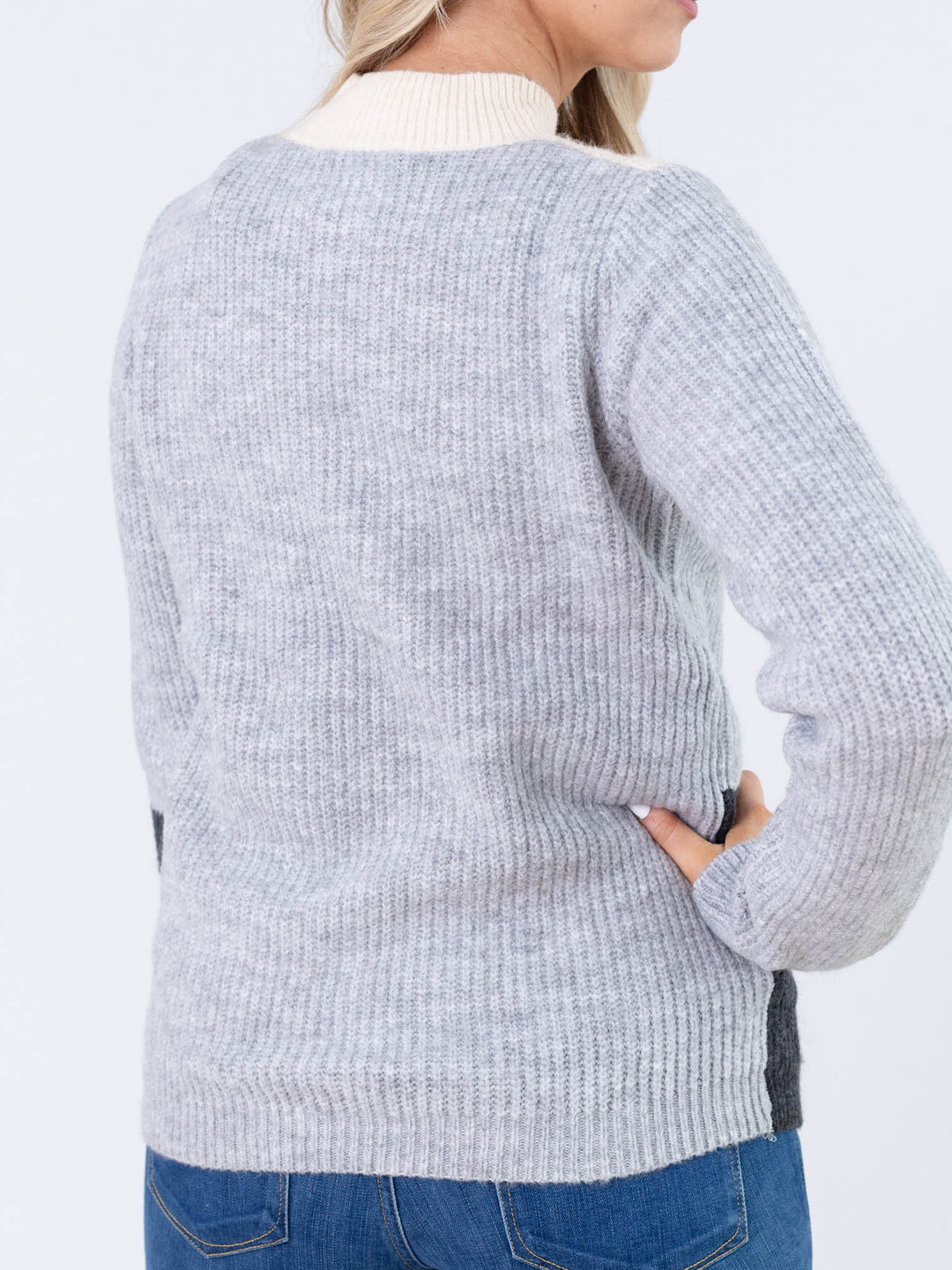 neutral pattern sweater
