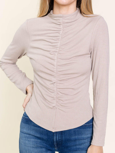 neutral long sleeve top