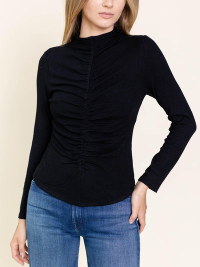 black mock neck long sleeve