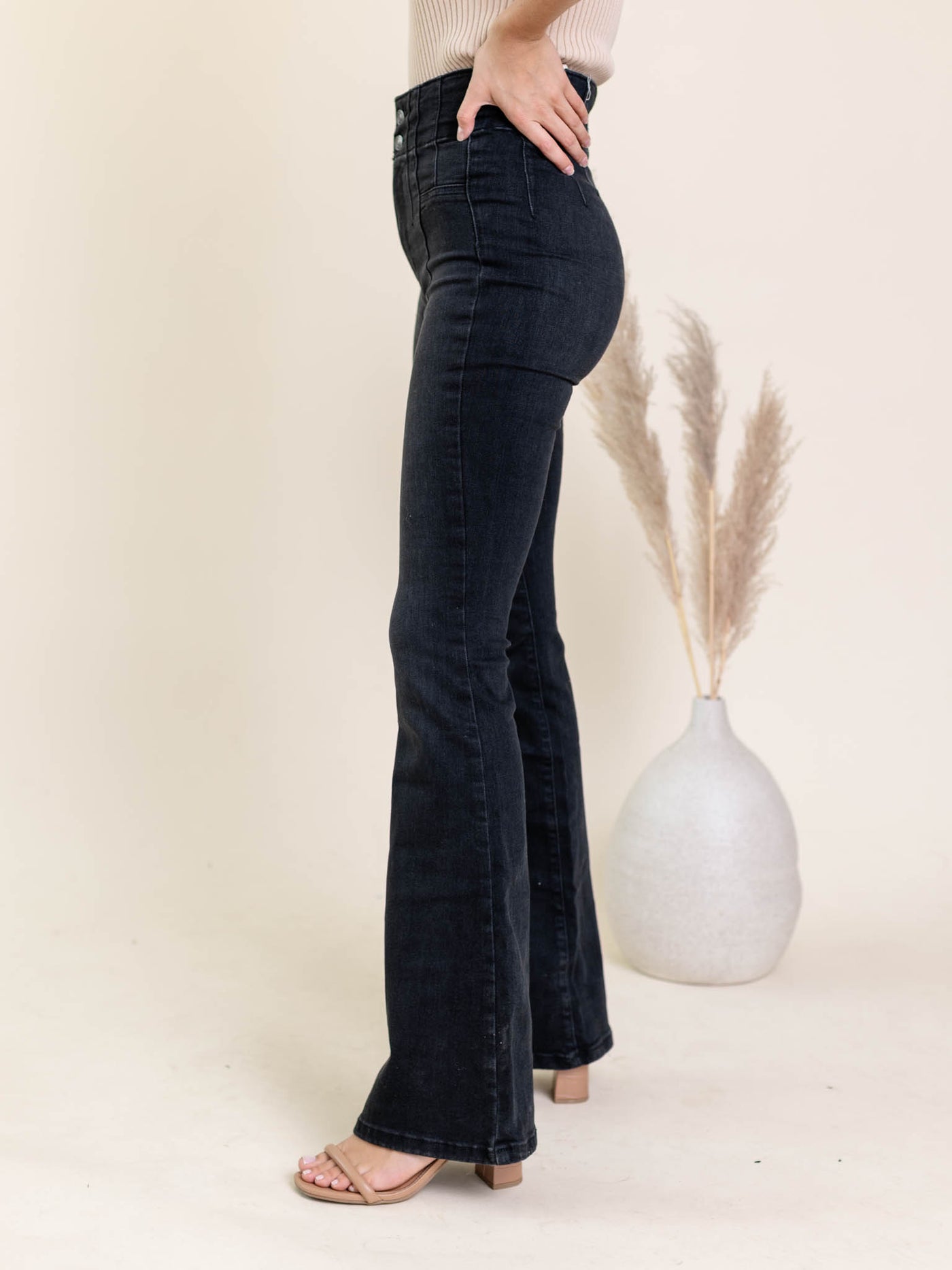 high rise black flare