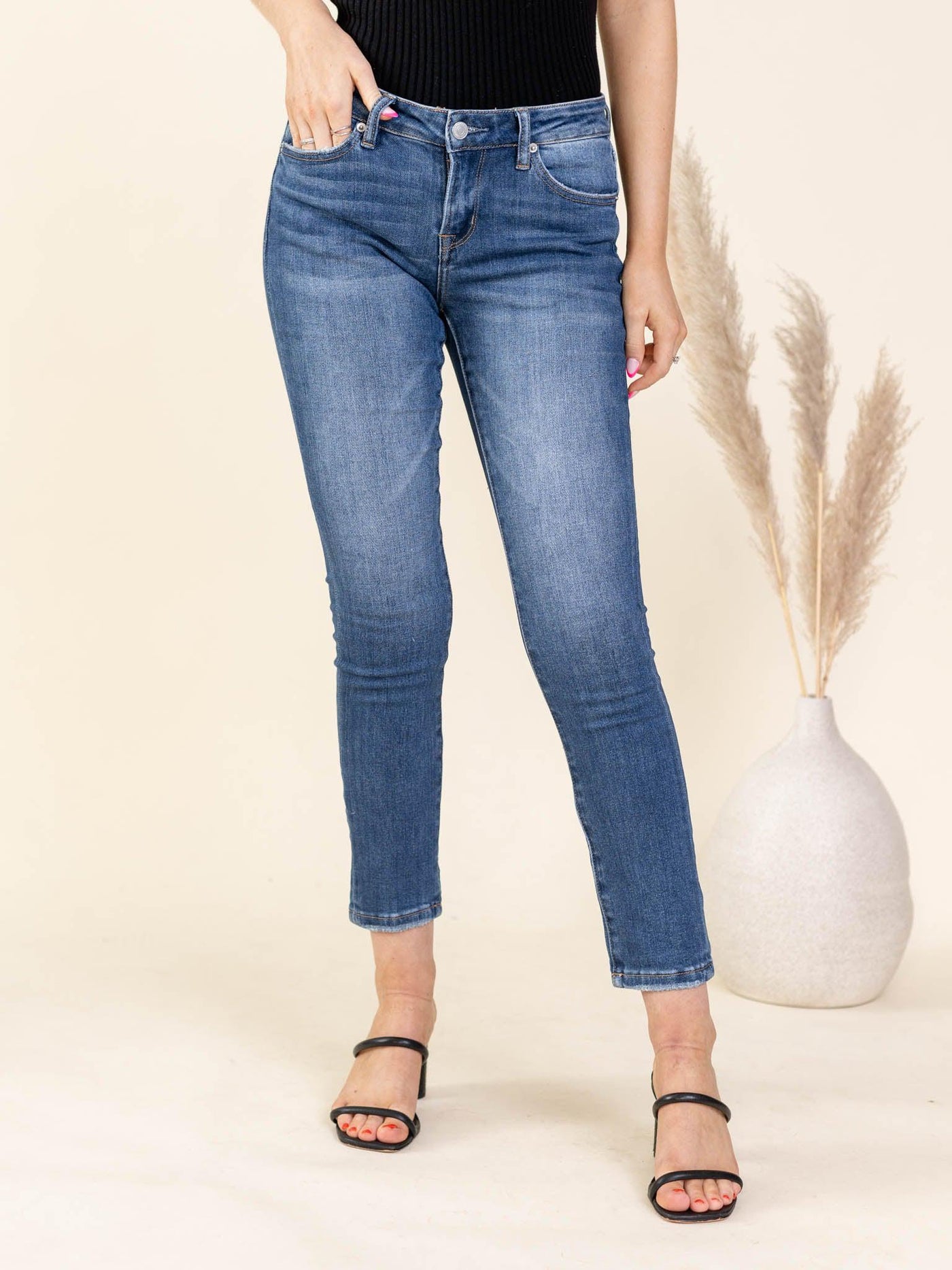ankle slim denim jeans