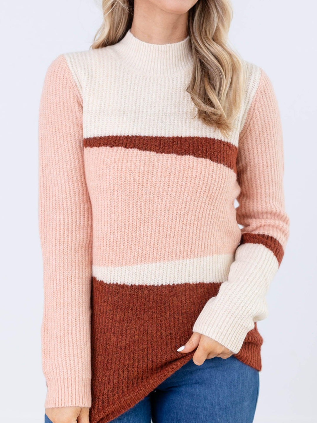 multi colored brushed sweater