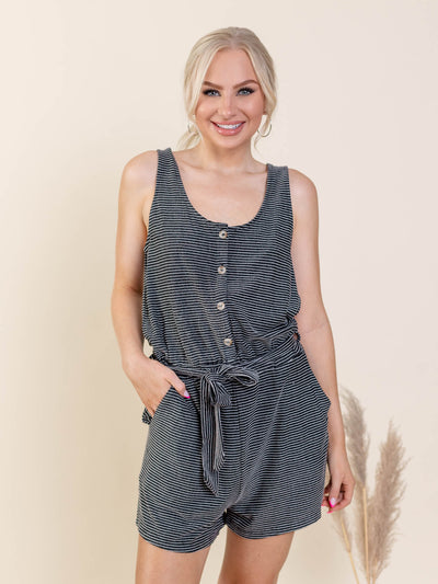 stripe romper