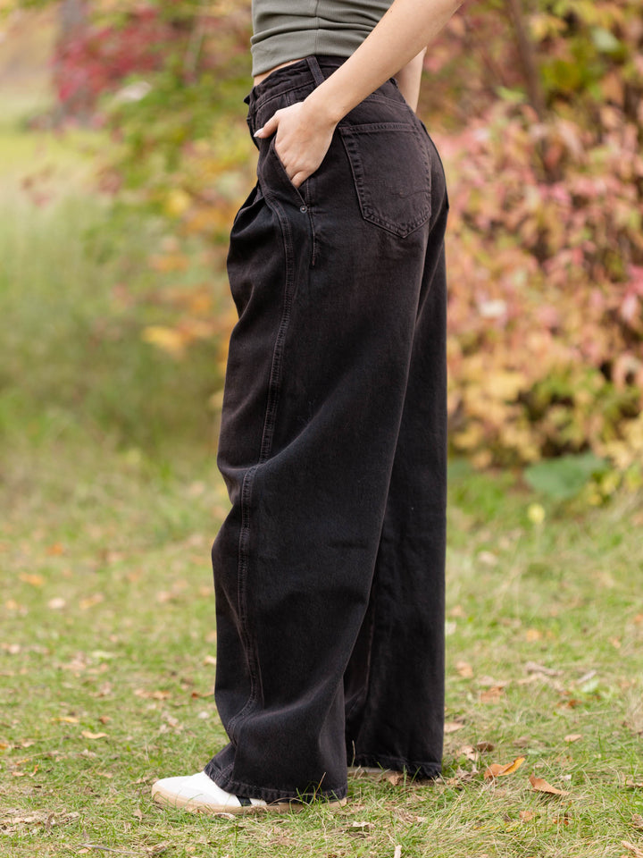Free People Golden Hour Low Rise Trouser - Espresso