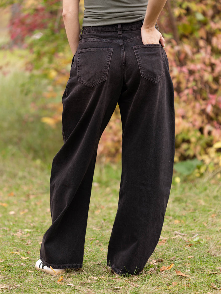 Free People Golden Hour Low Rise Trouser - Espresso