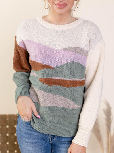 colorful pattern sweater