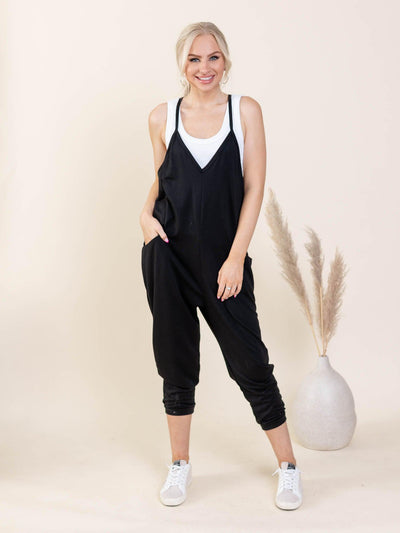 black jumpsuit