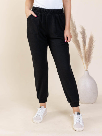 black joggers