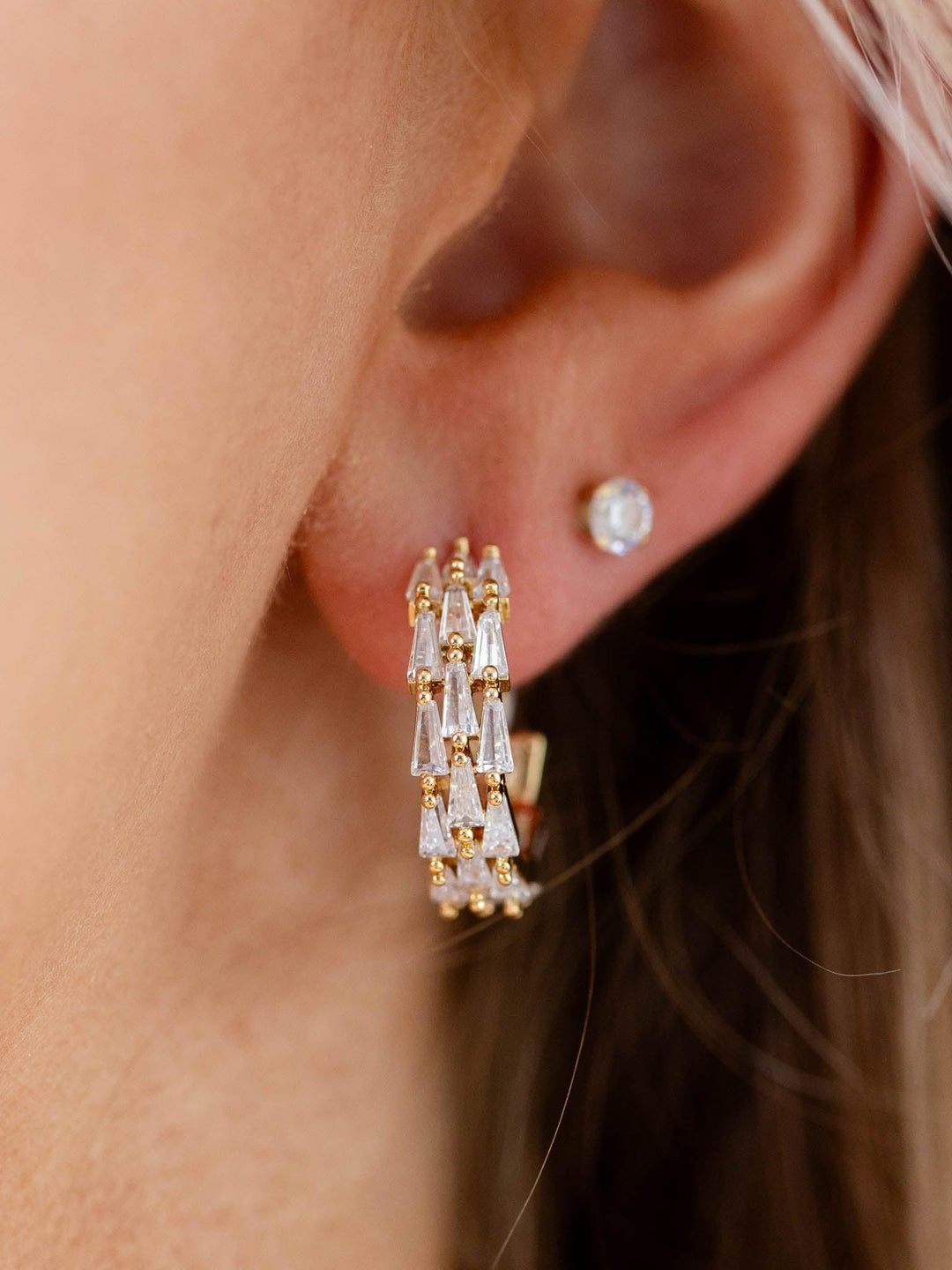 baguette earrings