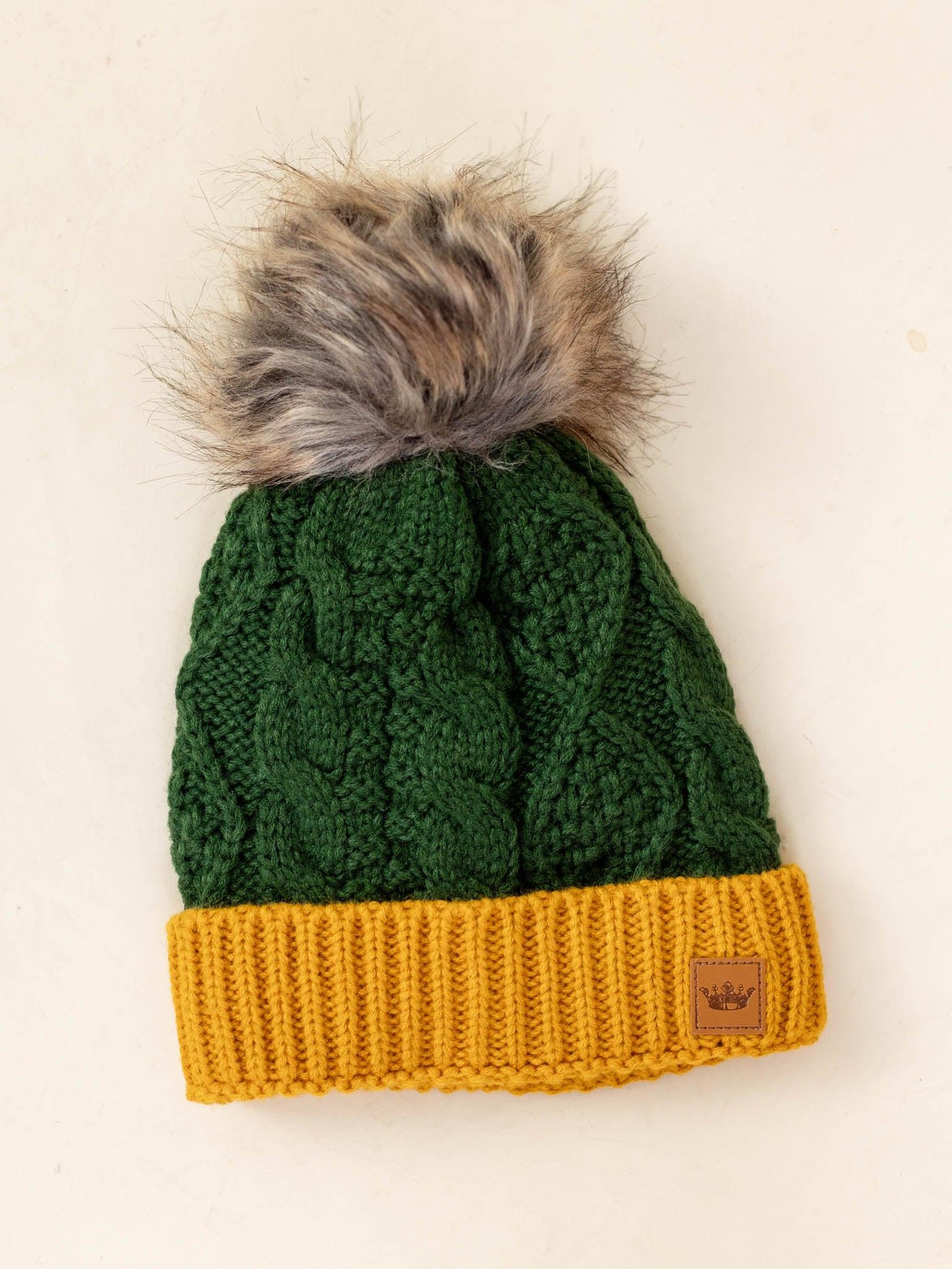 green and gold hat